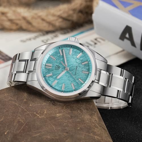Image of watchdives WD0003 Original Design Aventurine Men Watch VH31 Sweep Second Quartz Watch 36mm Sapphire Crystal Luxury Wristwatch 100m Waterproof Stainless Steel
