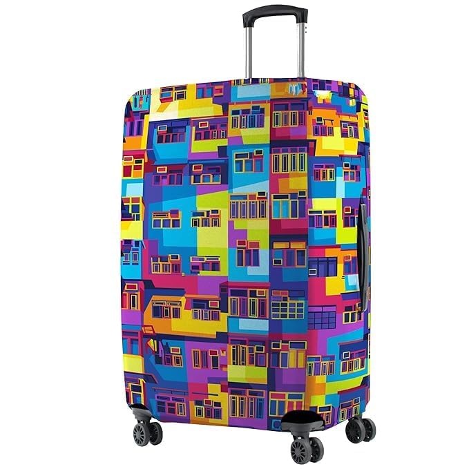 Image of Printed Travel Luggage Cover for Suitcase - Stretchable & Scratchproof Trolley Bag Protector