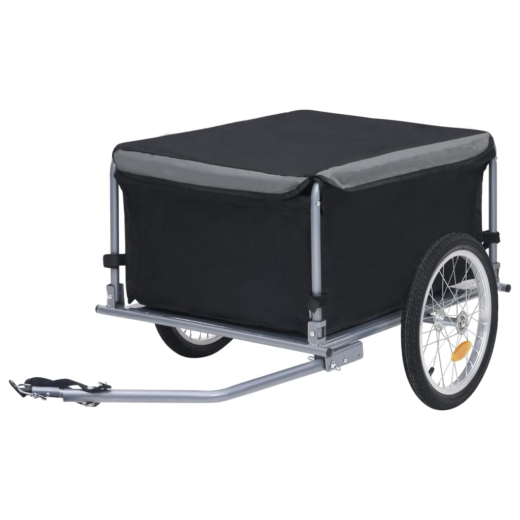 Rimorchio da carico for bici con vano di carico rimovibile e copertura resistente alle intemperie, Carrello portaoggetti for rimorchio da carico for bici con catarifrangenti for il trasporto di generi