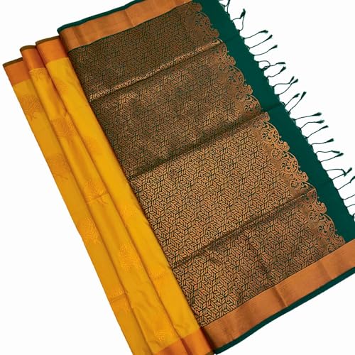 Generic gold kanchipuram silk saree – image 7