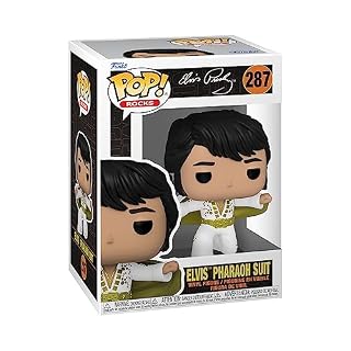 Funko Pop! Rocks: Elvis Presley – Pharaoh Suit – Figurine en Vinyle à Collectionner – Idée de Cadeau – Produits Officiels – Jouets pour Les Enfants et Adultes – Music Fans - Les Beatles, Paul McCartney, John Lennon, RIngo Starr, George Harrison
