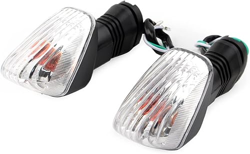 Miniatura 6 de FSFY - 1 par de luces indicadoras de señal de giro trasera de motocicleta, lente blanca para Kawasaki Ninja ZX-6R ZX-6RR 600 636 Z750S KLE 500/650