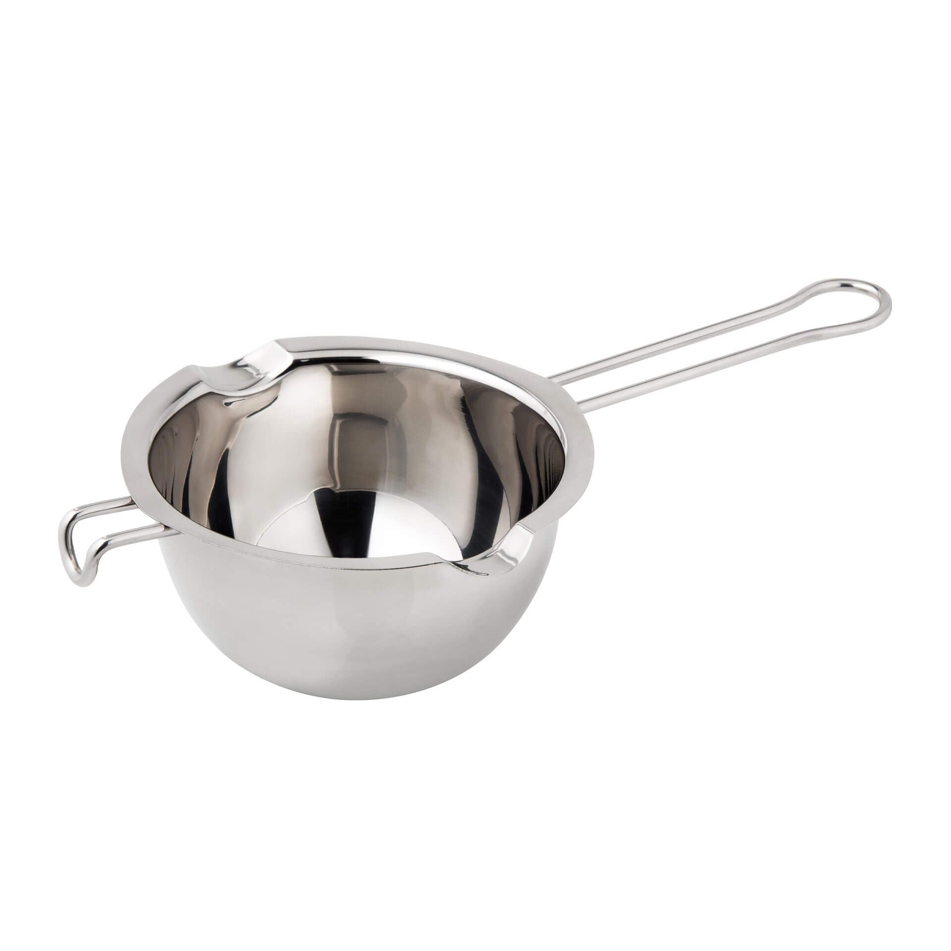 Dr. Oetker Pentolino Casseruola per cottura Bagnomaria, beccucci laterali per versare, lavabile in lavastoviglie, materiale in acciaio inox, capacità 450 ml, dimensioni 26 x 13 x 6.5 cm
