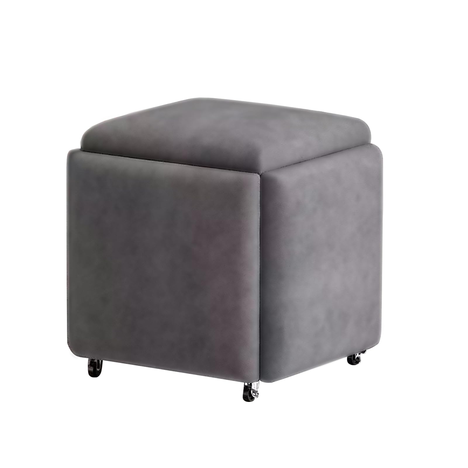 Pouf cube ottoman gris foncé 40 cm pour optimiser l'espace de votre salon