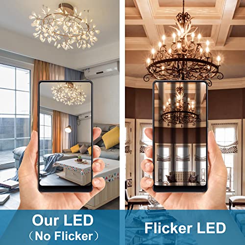 ProCrus E14 LED Candle Light Bulb,4W LED Light Bulbs for Chandelier,C35 Small Edison Screw Candelabra SES LED Bulb,2700K Warm White,Equivalent 35 Watt,350LM,Not Dimmable,Amber,Pack of 10 - Image 3