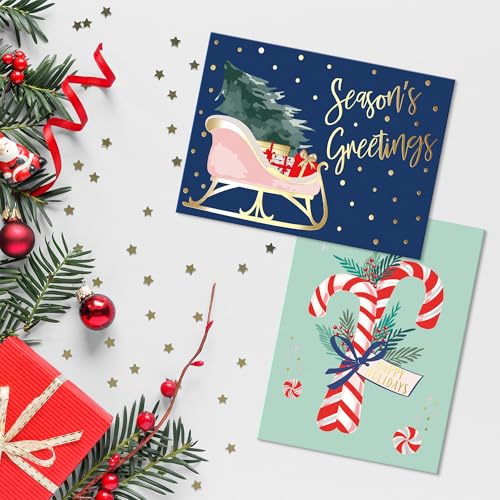 Sweetzer and Orange Boxed Christmas Cards with Envelopes – 24 Cartões de Natal sortidos – Cartões de