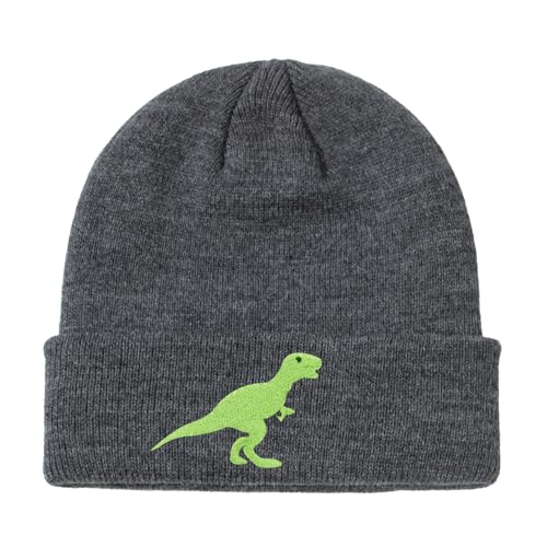 Toddlers Knitted Hat Baby Boys Girls Beanie Cute Embroidery Dinosaur Kids Winter Hat for 0-8 Years