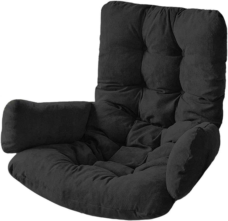 Hanging Basket Seat Cushion, Back-Rest Chair Cushion with Back Pad, Swing Cushion for Office Indoor Outdoor (Black)