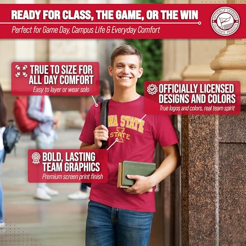 Image of NCAA Gameday Cotton T-Shirt for Men and Women | Officially Licensed NCAA Tee - Preshrunk Ring-Spun Cotton - Screen-Printed Team Logo