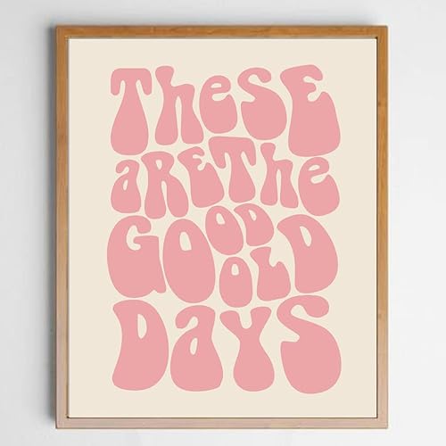 Miniatura 5 de These Are The Good Old Days, 70s Art Print, Trendy Wall Art, Funky Wall Art, Above Couch Art, Boho Wall Prints Trendy, Retro Typography Wall Art,