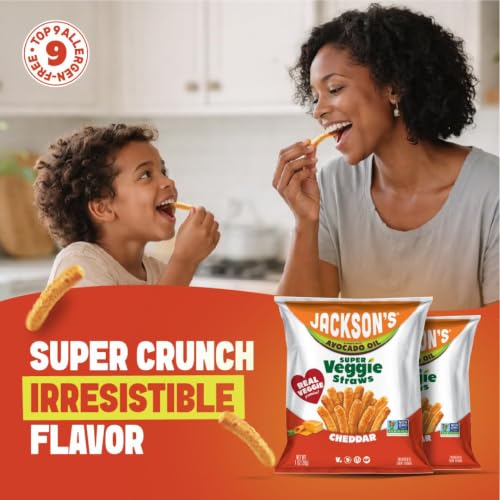 Jackson's Super Veggie Straws, Cheddar, Avocado Oil (1oz, Pack of 18) - image 3