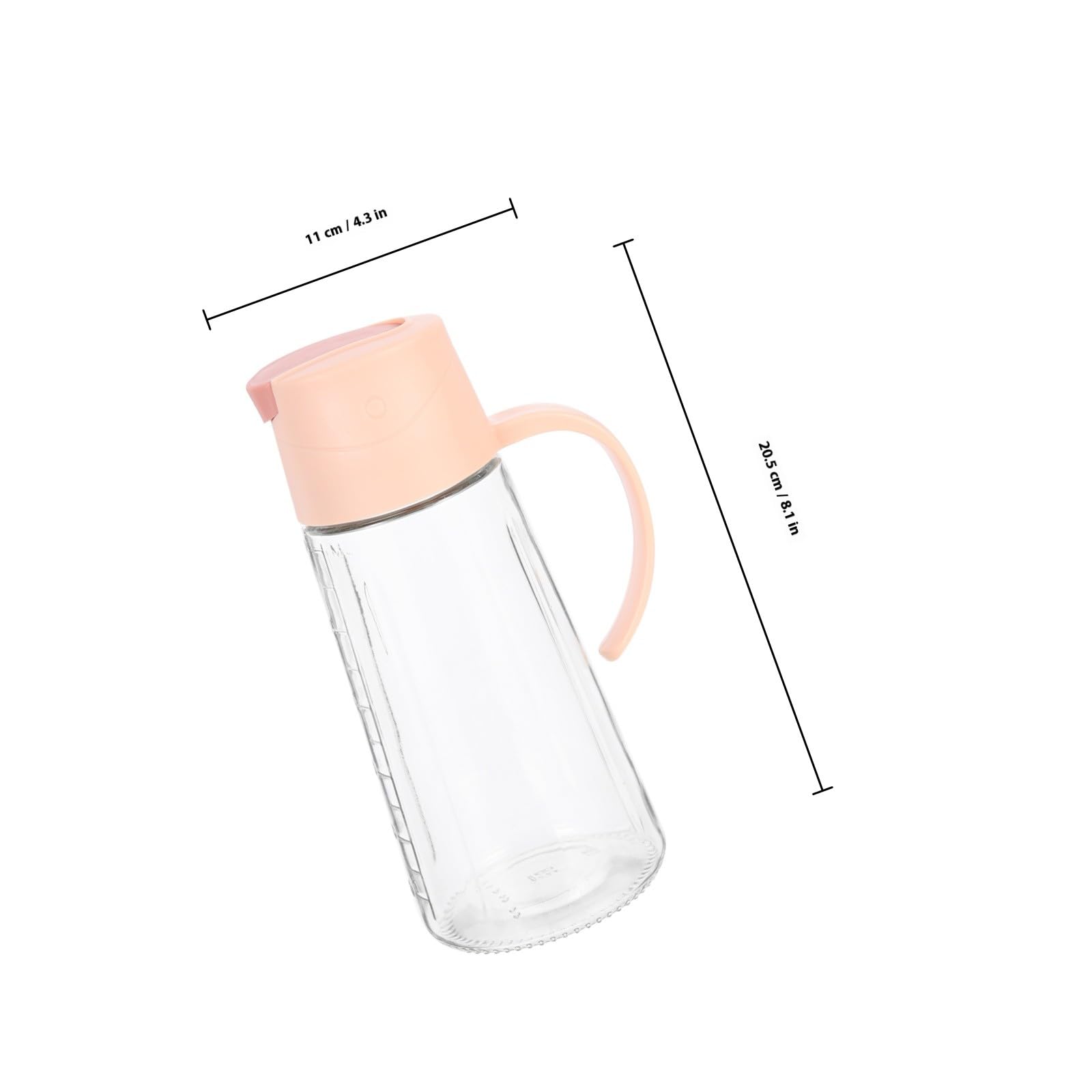 Glasflasche 2 Stück 630ml für Küche und Kochen mit Griff