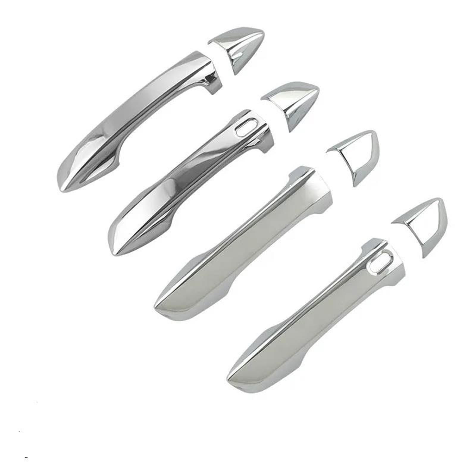 PIWINE Handle Sticker for VW for Tiguan for MK2 2017-2020 Chrome Door Handle Cover Trim Sticker Overlays Car Styling Accessories(2 Buttons)