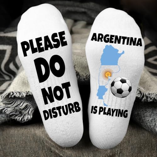Argentina Soccer Socks – Do Not Disturb I’m Watching Football, Funny Game Day Gift for Men and Women2