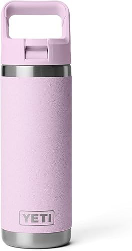 Miniatura 3 de YETI Rambler Botella de 18 onzas, aislada al vacío, de acero inoxidable con tapa y pajita, flor de cerezo