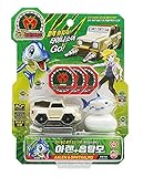 Dino Mecard AALEN and OPHTHALMO Tiny Dinosaur Toy Blue Color Ophthalmosaurus Figure Egg Capsule Storage Shooting Pop Up from Capture Car (Single Product)