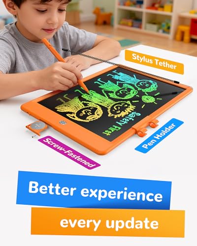 Image of KOKODI LCD Writing Tablet, 10 Inch Colorful Doodle Board Drawing Tablet, Erasable Reusable Electronic Drawing Pads, Educational and Learning Toy for 3-6 Years Old Boy and Girls
