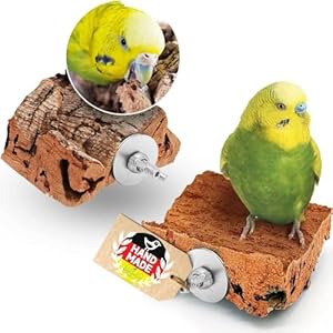 2 x Kork-Pickstein. Die leckere Alternative zum Kalkstein oder Sepia-Schale, Wellensittich Zubehör