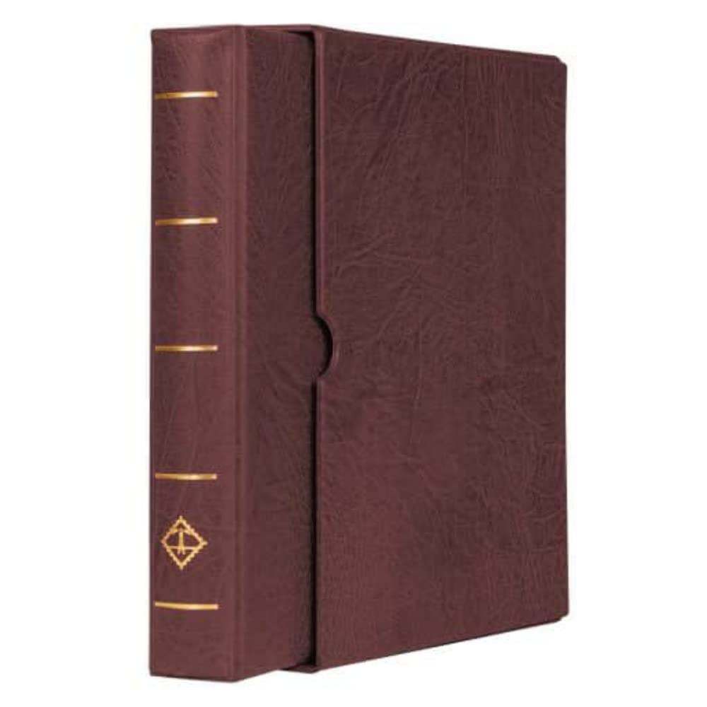 Leuchtturm VARIO F Dar Kasetli Klasör (255x325x60mm) (Kağıt Para, Pul, Zarf ve Efemera Koleksiyonlarınız için idealdir), Kahverengi Kapak