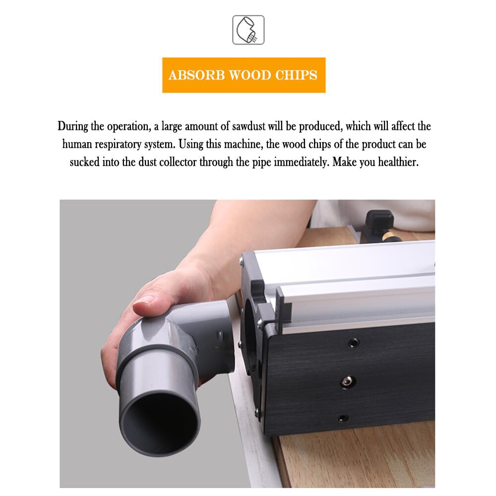 VIDOO Aluminiowa Osłona do Stołu Frezarskiego ze Wspornikami Przesuwnymi Narzędzia Stolarskie DIY-D