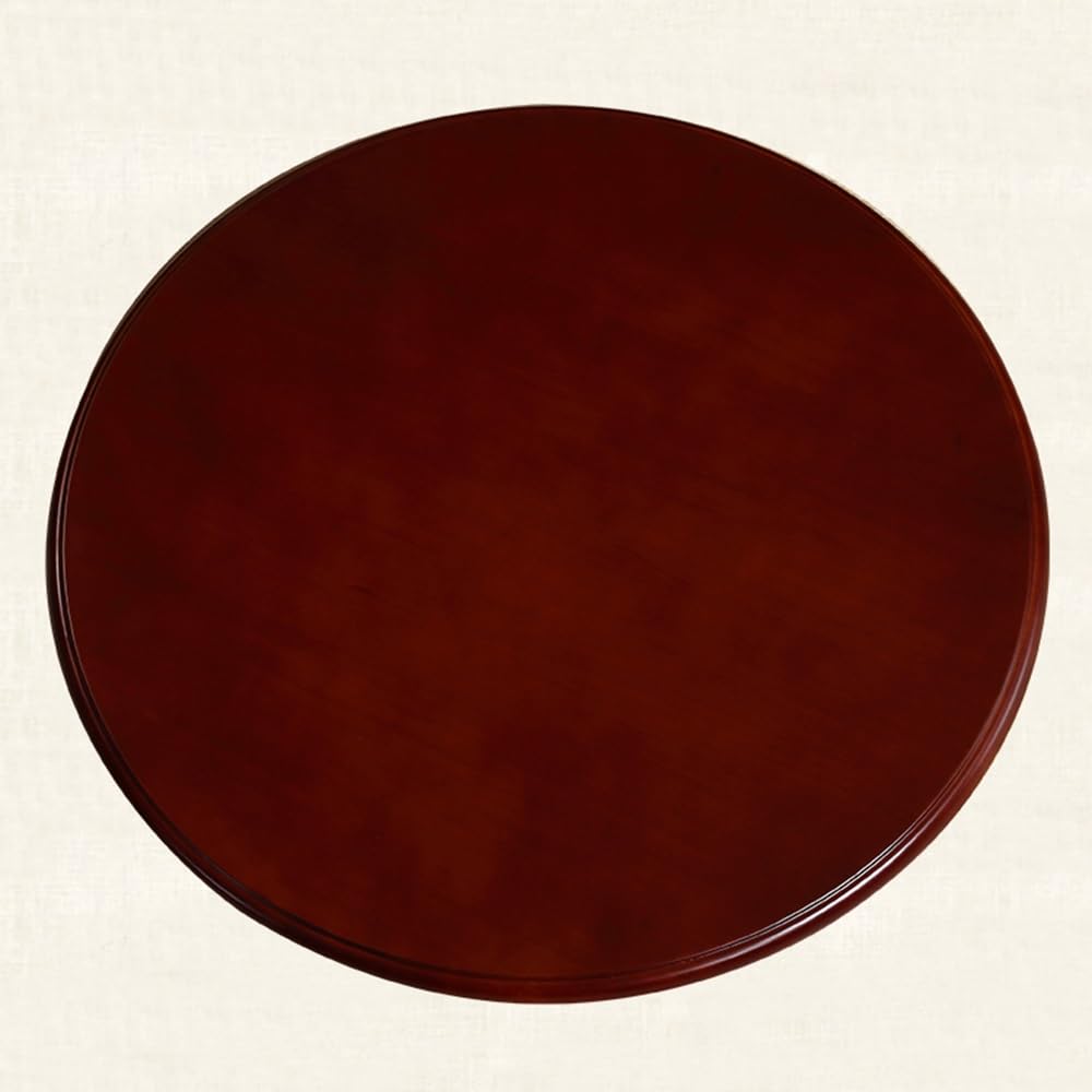 Plateau tournant Lazy Susan en bois brun rouge pour grande table à manger festive