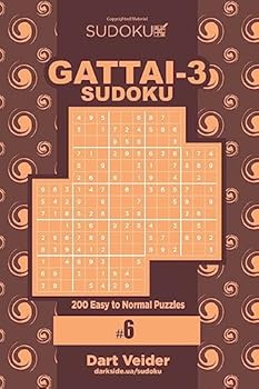 Paperback Sudoku Gattai-3 - 200 Easy to Normal Puzzles 9x9 (Volume 6) Book