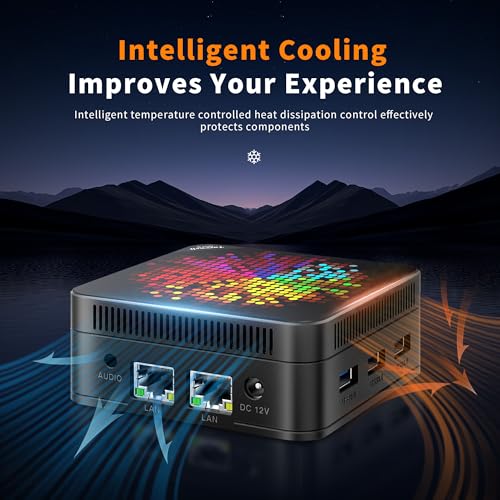 Image of TUREWELL HSI Mini PC, Alder Lake N95 - Quad-Core 3.4GHz, 8GB DDR5 256GB SSD Mini Desktop Computer, WiFi 5 /BT5.0 /USB3.0 /Gigabit Ethernet, Triple 4K Display Micro Computer for Home Office (HSI-95)