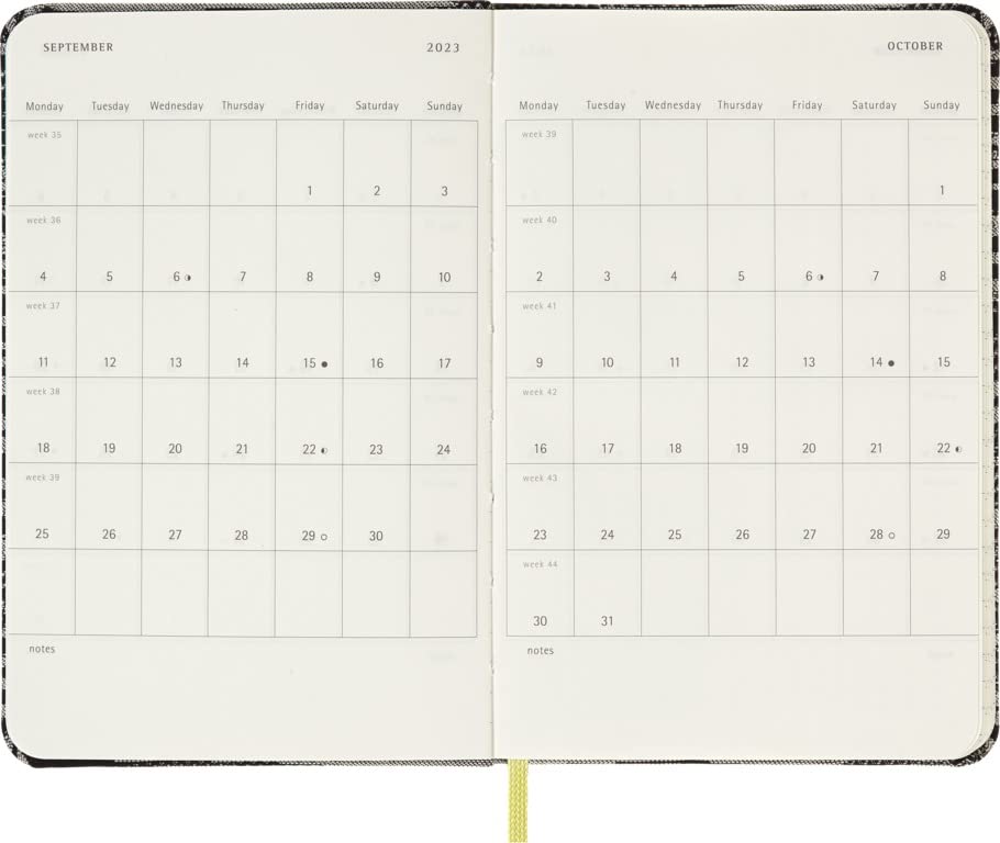 Moleskine, 12-Month Weekly Planner, Weekly Diary 2023, Missoni Limited Edition Planner, Jacquard Theme, Canvas Hard Cover - Image 4