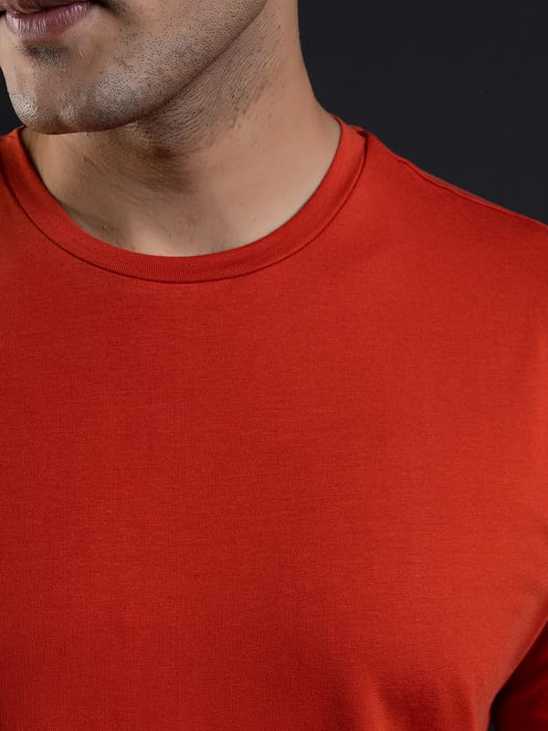 Image of Ghumakkad Cotton Blend Half Sleeve Round Neck Sports T Shirt for Men