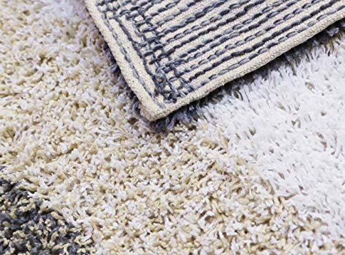 Image of THE HOME TALK Cotton Stripes Bathmats | Water Absorbent Runners | Floor Mats /Rugs for Kitchen, Bathroom & Sink | Ultra Soft Mats | Non-Slip | Pack of 2 | 40 x 60 cm | Grey Store