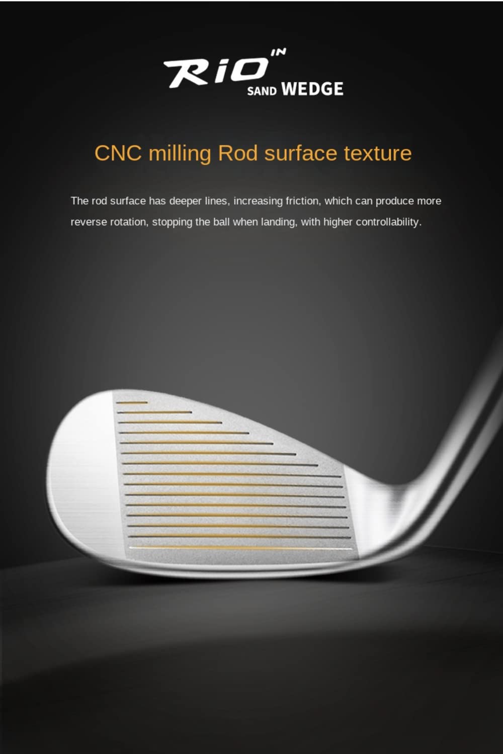 Wedges de Golf 52/56/60 Grados Golf Club Wedge Wide Bottom Sand Rod para Mujeres y Hombres