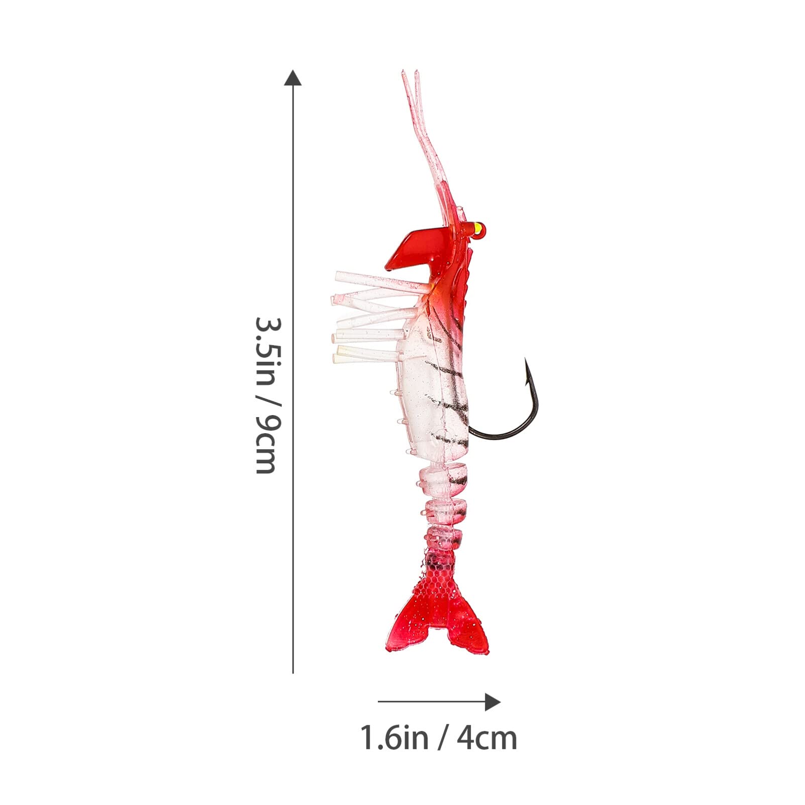 INOOMP 20pezzi Bait Artificiali Notturni Simulati Esca Multi-colore Per Per Trout Perch e Walleye Resistente e