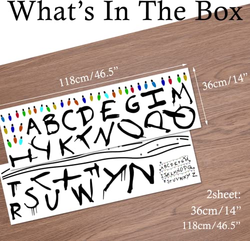 Abc Letters Wall Decals Alphabets Abc Wall Stickers Peel And Stick For Themed Room Wall Decor Game Room Horror Themed Party Decor For Stranger Things Art Murals Decor Bars Restaurants Cafes Pubs #TOP6