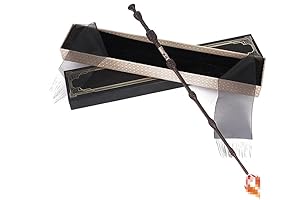 Deluxe Wizard Magic Wand That Shoots Fire With Dramatic LED Motion Sensor Flame, Red, 16