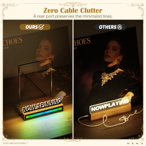 Présentoir vinyle haut de gamme avec éclairage led multicolore - 8