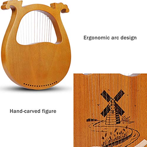 Harpen Box-type Klein Snaarinstrument, Een Klassieke Harp Met Een Molenpatroon, Betaalbare Accessoires Voor Snaren… - Image 7