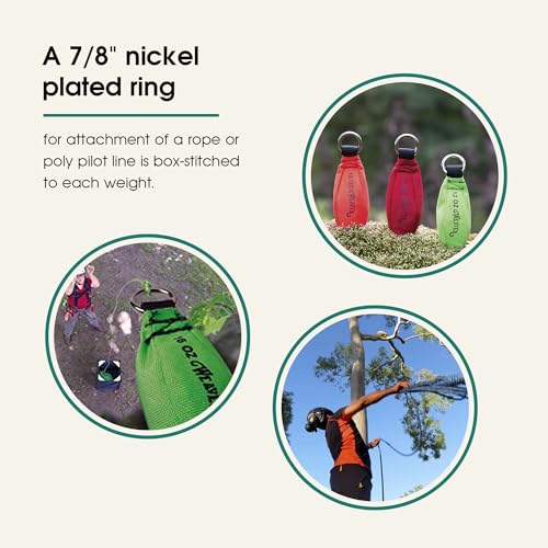 Image of Weaver Arborist Throw Weight for Tree Climbing and Rope Setup | Designed with a Latex Pouch, 7 /8 inch Nickel-Plated Ring, Supports Accurate Limb Placement and Line Attachment