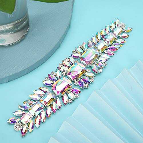 Fita de flor de strass, flor de strass de cristal brilhante superfície lisa espessa para decoração d