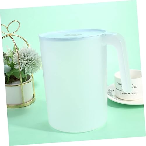 Miniatura 3 de Mikinona Jarra de agua de plástico Jarra de bebida Lidspot Apertura grande para fácil recarga azul