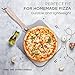 SKH Premium Aluminum Pizza Peel with Foldable Wooden Handle & Rocker Cutter -Large 23