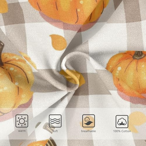 Wusikd Pumpkins Boys' Underwear Cotton Colorful Gingham Boys Briefs Soft Toddler Underwear 2T3