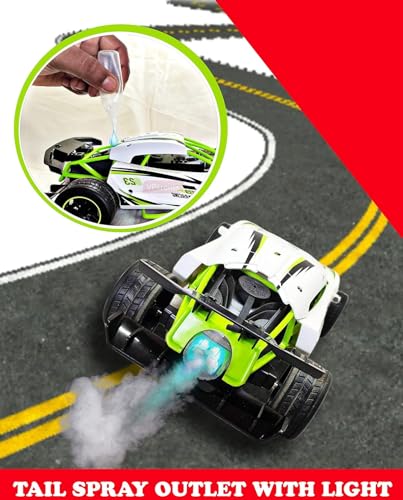 Image of ADM Rechageable Remote Control Car with Water Mist Spray Function for Kids, 2.4Ghz RC Drift Car, High Speed Racing Sport, with LED Light & Sound Electric Toy (White)
