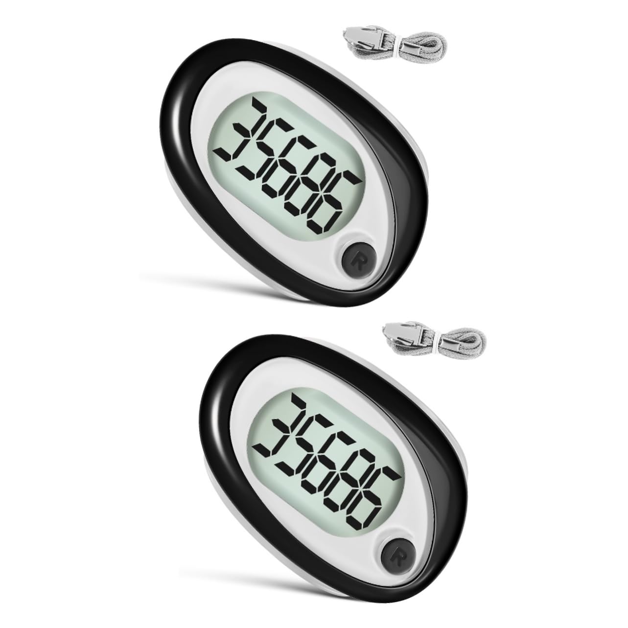 Hemobllo pédomètre Sport Marcher pour Clips clé Cheville électronique Portable comptoir podomètre Compteur de Compteur de Marche Compteur de randonnée pédestre Plastique Noir