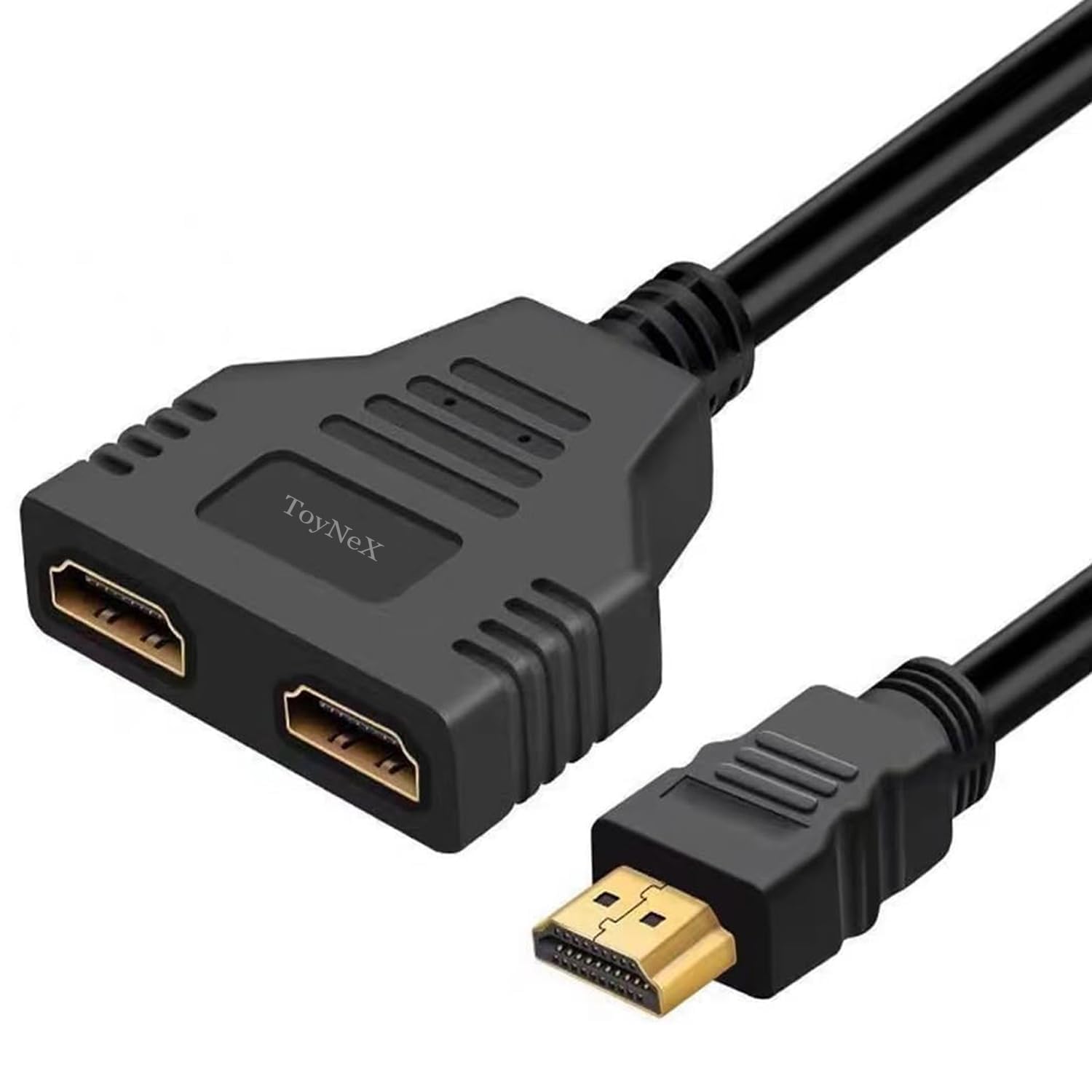 HDMI Splitter 1 in 2 Out, 1080P Full HD HDMI Adapter Cable, 1 Male to 2 Female Dual Display Converter, Compatible with HDTV, LED, LCD, Monitors, Projectors & Gaming Consoles. Black.-image-11