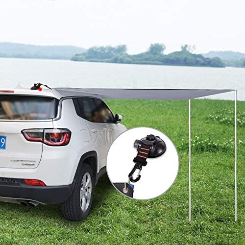 Amazon Redcamp カーサイドタープ タープ 吸盤 フック 強力 車 カーサイドオーニング テント 自動車 荷物 固定 ベルト テント用 カージョイント サンシェード 荷物締めつき ２個入り 吊りクランプ