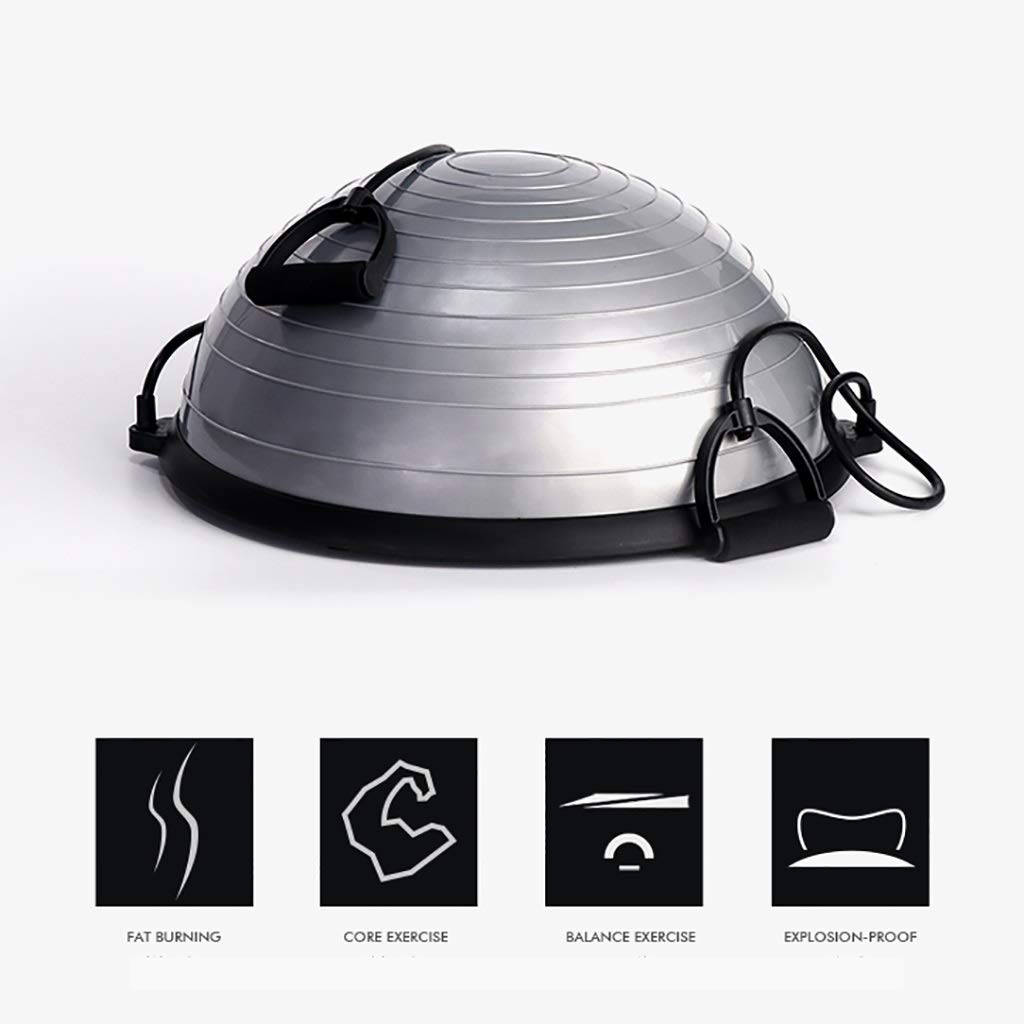 Piłka do jogi, do ćwiczenia równowagi, z 2 elastycznymi strunami do treningu Core Training Home Fitness siłowa treningowa siłownia, średnica: 58 cm / 22,8 cala (kolor : B)