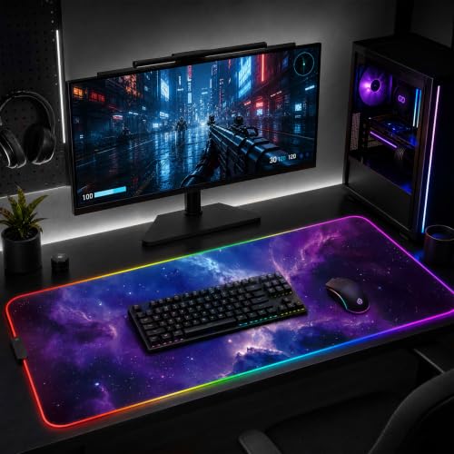 RGB LED Gaming Mouse Pad, Desk Pad, Large Mouse Pad