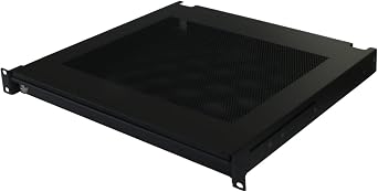 Penn Elcom EX-6301B 19 Inch Rack Mountable Vented Laptop/Tablet Drawer with Foam Wrist-Pad Support, Key Lock and Rear Cable Access