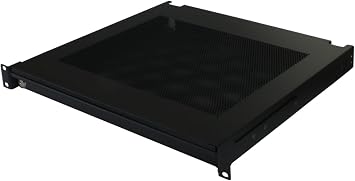 Penn Elcom EX-6301B 19 Rack Mountable Vented Laptop/Tablet Drawer with Foam Wrist-Pad Support, Key Lock and Rear Cable Access by Penn Elcom