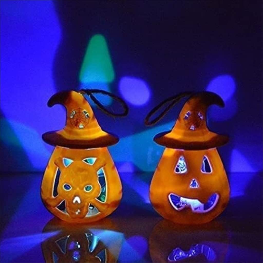 Latarnia na Halloween 6 Sztuk Halloween Przenośne Lampiony Dyni I Czaszki Home Bar Decor Plastikowa Czaszka Lampka Z Dekoracja na Halloween